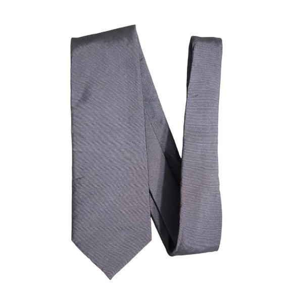Oscar De La Renta Grey Silk Tie - Picture 1 of 4